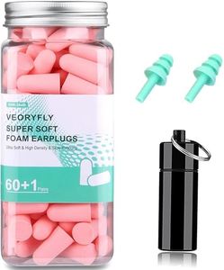 Tapones para los oídos para dormir, 61 pares de tapones para los oídos ronquidos con 29~38 dB SNR, tapones de espuma ultrasuaves, tapones de protección auditiva para do