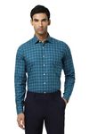 Van Heusen Men's Solid Slim Fit Shirt (VHSFRSLBI89288_Teal 42)