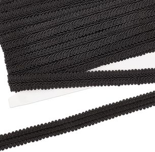 FINGERINSPIRE 11 Yards 5/8 inch Black Braid Trim Polyester Woven Braid Trim Centipede Decorative Gimp Trim Basic Trim for DIY Craft Costume Sewing Curtain Slipcover Home Decoration Accessories