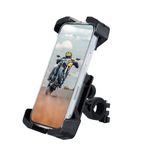 GARGOYLE BELLS Motorcycle Phone Mount Bike Phone Holder for Bicycle Scooter Universal Motorcycle Handlebar Cell Phone Clamp for iPhone/Galaxy 4.92"-7" Smartphones (Black, 1Pack)