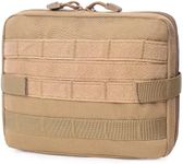 TRIWONDER Tactical Admin Molle Pouch Compact Utility Gadget Gear Tool Bag EDC Pouch Military EMT Organizer (Tan)