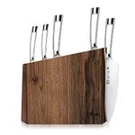 Cangshan N1 Series 61017 6 Piece German Steel Forged Knife Block Set, Walnut Block, Silver