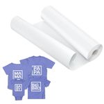 IROHTV White Heat Transfer Vinyl, 12"x 25ft White HTV, Iron on Vinyl for Shirts Suitable Fabrics, Heat Press Vinyl for Cricut All Cutter Machine, easy weeding HTV Vinyl Roll for Heat Vinyl Design