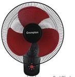 Crompton HighSpeed Torpedo 400-MM Wall Fan Black and red