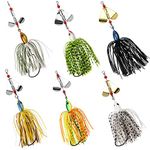 SILANON Fishing Buzzbait Lures Bass Spinnerbait Kit Topwater Buzz Bait Multicolor Swimbait Metal Jig Lure for Bass Pike Trout Fishing