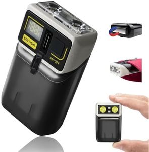 CHICES Small Rechargeable Clip On Flashlight - High Lumens Cap Lamp Clip on Flashlights with Magnetic Base,USB-C Charging Emergency,Outdoor Activities,Camping,Walking Dog(White)