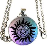 Supernatural inspired pendant necklace - anti-possession symbol - colors -HM