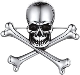 FaithHeart Skull Pins Gothic Punk Skeleton Brooches for Women Men Everyday Wearing