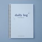 Bubbarino: Baby Daily Log Book, Track and Monitor Newborn Nursing, Sleep, Diaper and Milestones. Gift for New Parents, Grandparents, Babyshower, Nanny or Daycare - Hardcover Spiral Leather A5 (Blue)