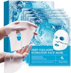 Collagen Face Masks Skincare, Collagen Mask with Hyaluronic Acid,Hydrogel Collagen Mask Overnight Face Mask,Real Deep Hydrating Face Mask,Pore Minimizing,Firming Anti Wrinkle Aging Lifting,Deep Repair