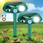 2 Pack 2025 Solar Ultrasonic Animal