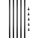 VEVOR Deck Balusters, 26"x0.75" Metal Deck Spindles, 101 Pack Staircase Baluster with Screws, Aluminum Alloy Deck Railing for Wood and Composite Deck, Circle Baluster for Outdoor Stair Deck Porch