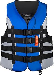 Leader Accessories Adult Universal Personal Flotation Device USCG Approved Life Jacket Vest (Blue, 3XL)