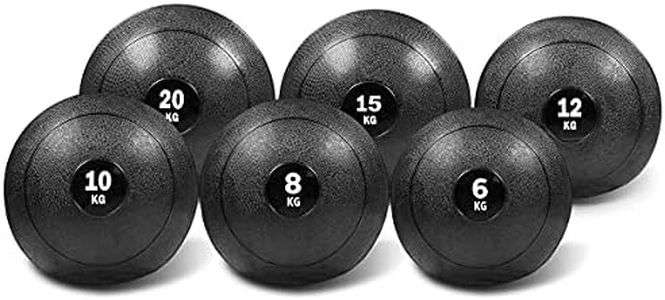 Meteor 10KG Classic Slam Ball - Dead Bounce, Strong Grip,Thick Sheel, Medicine Ball, Gym Ball, Exercise Ball for Explosive Strength Training, Crossfit, Muscle Growth, Endurance, Agility Workouts