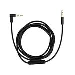 kwmobile Headphone Cable for Beats Studio 3 / Solo 3 / Solo2 / Studio 2 / Studio 1 / Mixr - 140cm Replacement Cord with Microphone + Volume Control - Black