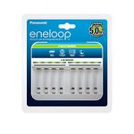 Panasonic eneloop Intelligent Premium Charger for 1-8 NI-MH Batteries AA/AAA,White