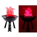 Flame Light Electronic Brazier Lamp LED 3D Flickering Fake Fire Simulation Flame Effect for Halloween Christmas Festival Party Stage Decor Lighting (Table Lamp-Large)