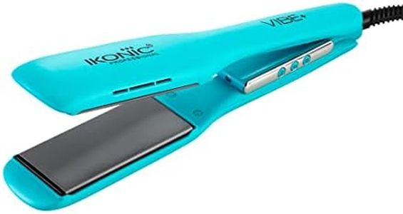Ikonic Professional Vibe+ Hair Straightener-Teal| Straightener with AI Technology| Wider Ceramic Floating Plates| Ionic Technology|Instant Heat Up & Easy to Use