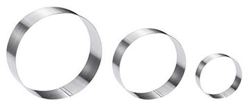 Large Round Cake Ring Set-4/6/8 Inch Biscuit Cutter Stainless Steel Circle Pancake Mold English Muffin Ring