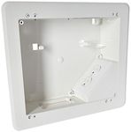 ARLINGTON INDUSTRIES TVB810 2477659 4-Gang Recessed Tv Box for Power and Low Voltage, 8" x 10", White