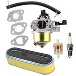 Hippotech Carburetor with Air Filter Replacement for Honda GXV120 GXV140 GXV160 Engine HR194 HR195 HR214 HRA214 HR215 HR216 HRA216 HRC216 Lawn Mower