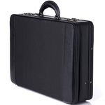 Alpine Swiss Expandable Attache Case Dual Combination Lock Hard Side Briefcase, Black