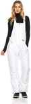 Arctic Quest Womens Ski Snow Bibs Pants Insulated Water Resistant Overalls Snowboarding Winter Waterproof Pants Women, White, Large