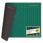 NEWBRAUG 18'' × 24'' Perfect Self Healing Cutting Mat, Non-Slip Gridded Rotary Cutting Board, Necessary for Quilting, Sewing, Craft, Fabric & Scrapbooking(Green/Black)…