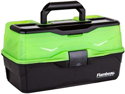 Flambeau Outdoors 6383AMG 3-Tray Classic Tray Tackle Box, Portable Tackle Organizer, Frost Green/Black