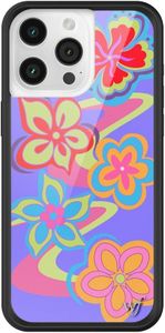 Wildflower Cases - Surf's Up Case, Compatible with Apple iPhone 15 Pro Max | Trendy, Red, Purple, Floral, Summer, Beach - Protective Black Bumper, 4ft Drop Test Certified, Women Owned Small Business
