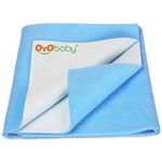 OYO BABY Waterproof Quick Dry Sheet for Baby| Bed Pad | Baby Bed Protector Sheet for Toddler Children (X-Large (200cm x 140cm), Blue)