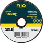 RIO Products Dacron Braided Backing, Fly Fishing Line, Smoothing Braid, 100 Yards, 20Lb, Orange