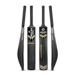 RYLAN Turf Bat Cricket for Adults Plastic Tennis Cricket Bat for Mens Heavy Plastic Cricket Bats with Grip for Gully Cricket, Tournament Match Standard Full Size Tennis Ball Bat for Cricket (Black)