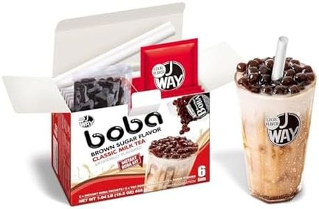 Instant Boba Bubble Pearl (Classic Milk Tea with Brown Sugar Boba, 6 Servings)