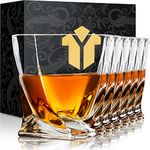 Kitnats Old Fashioned Whiskey Glasses 10 Oz Rocks Glasses Set Of 6, Gift Box - Barware For Bourbon, Scotch, Rum Glasses, Whisky Cocktail Drinks For Men Women, 10 fluid_ounce