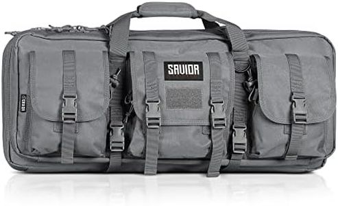 Savior Equipment American Classic Tactical Double Short Gun Case Pistol Bag, Spacious Front Pockets, Padded Shoulder Strap Included, 28 Inch SW Gray