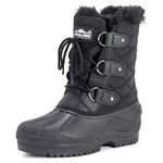 Polar Womens Short Snow Winter Tactical Mountain Waterproof Hiker Mid Calf Walking Boot - Black - UK6/EU39 - YC0363