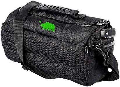 Cali Crusher 100% Smell Proof Duffle Bag w/Combo Lock (Black/Green, 12)