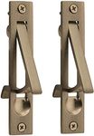 2 Pack Edge Pull for Closet, Bathroom, Laundry and Hallway doors - Antique Brass Finish