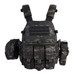 Emersongear LBT6094A Style PC,Airsoft Paintball Tactical Vest with Radio Pouch,Triple Mag Pouch and Dump Pouch