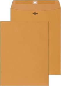 Clasp Envelopes 9x12 Inches Brown Kraft Catalog Letter Envelopes - 30 Pack - with Clasp Closure & Gummed Seal - 28lb Heavyweight Paper Envelopes for Home, Office, Business, Legal or School