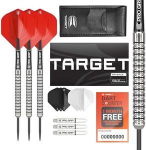 TARGET Darts Artemis 21G 80% Tungsten Steel Tip Darts Set - 6 Pro Grip Shafts - 9 Pro Ultra Flights - Dart Wallet Bundle