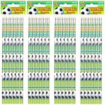 Playwrite Football Pencils - Pack of 24 Soccer Themed Pencils with Eraser Tips