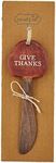 Mud Pie, Give Thanks, Pumpkin Spreader, Brown, 6.25", approx 6 1/4"