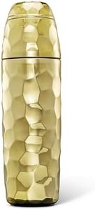 HexClad 25 oz Cocktail Shaker, Vacuum Insulated Bar Shaker with Built-In Jigger & Strainer, Leak-Proof, PVD Finish (Gold)