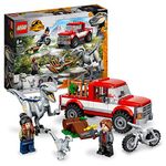 LEGO Jurassic World Blue and Beta Velociraptor Capture with Truck and 2 Dinosaur Toys for Kids, 2022 Dominion Movie Inspired Set 76946