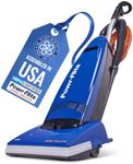 Powr-Flite Rigel Deluxe Commercial Vacuum Cleaner, PV130-W14-U Model - Bagged Upright Vacuum Cleaner with HEPA Filtration - Two Speed Motor and Quiet Mode Under 69dB - 16-Foot Reach, 40 Ft Cord