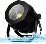 SHEHDS Outdoor Par Lights COB 200W Cool White + Warm White Lighting IP65 Waterproof Stage Wash Lights DMX512 Control Strobe Fanless Muted DJ Lights Party Lights for Christmas Wedding