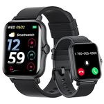 Smart Watch (Receive & Dial), 2023 Newest 1.85" TFT HD Touch Screen, Smart Watch for Women Men, Smart Watch for Android iPhone with Fitness Tracker/Text/Heart Rate/AI Voice/Blood Pressure/Sleep