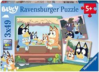 Ravensburger Bluey Toys - 3x 49 Piece Jigsaw Puzzles for Kids Age 5 Years Up - Gifts for Children, Blau